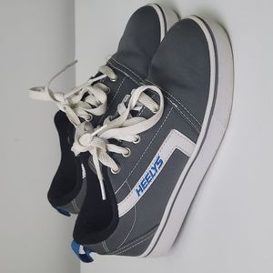 HEELYS GR8 PRO HE 100218 SKATE SNEAKERS GRAY CANVAS SIZE Y TH 5
